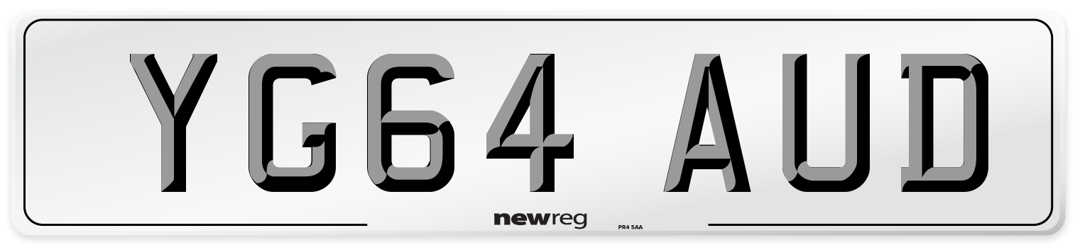 YG64 AUD Number Plate from New Reg